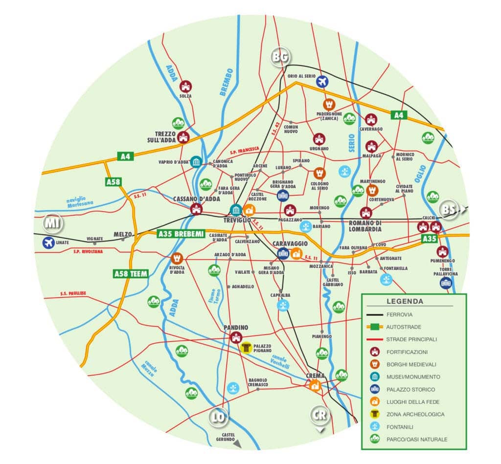 mappa territorio media pianura lombarda